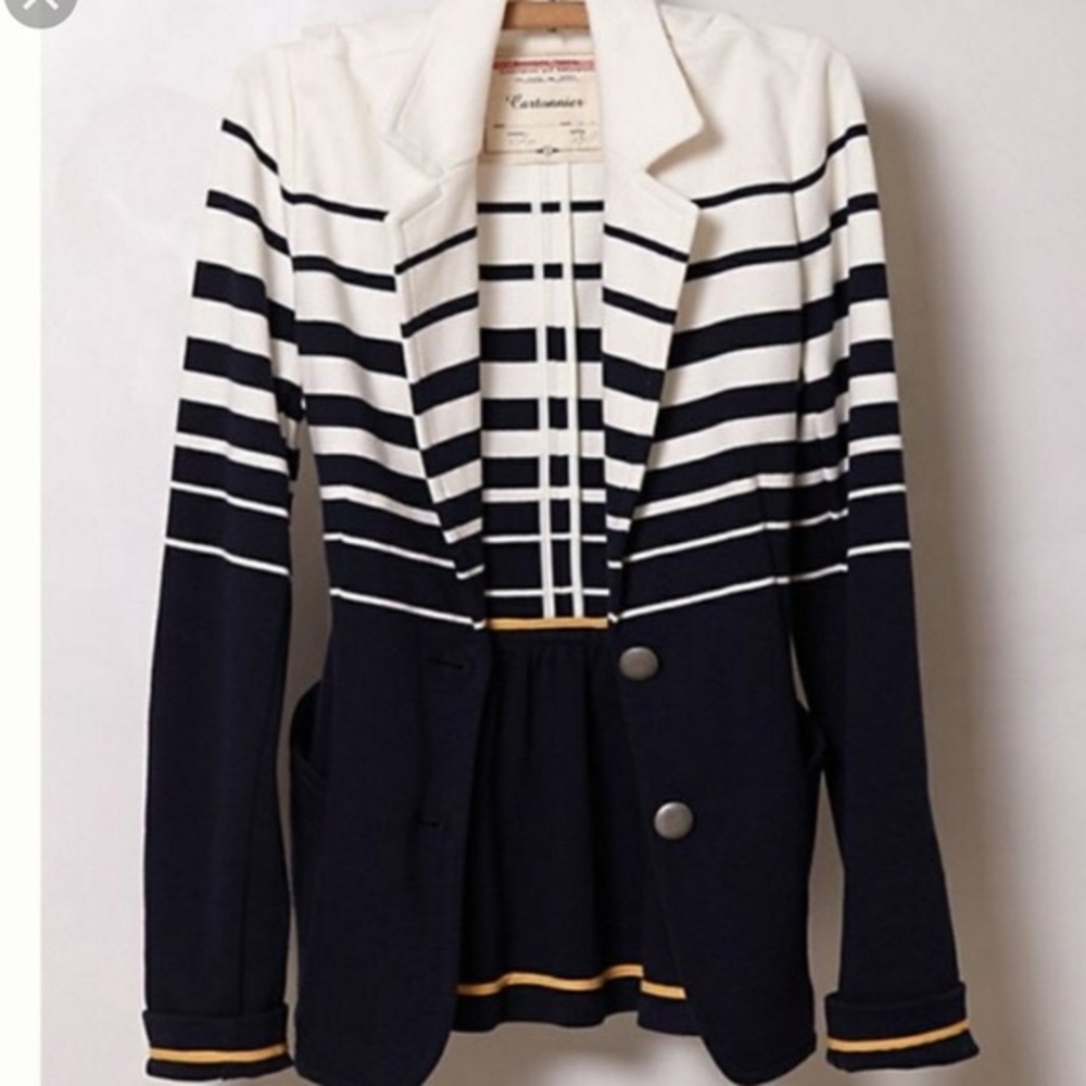 Striped Blazer Anthropologie - Picture 1 of 4